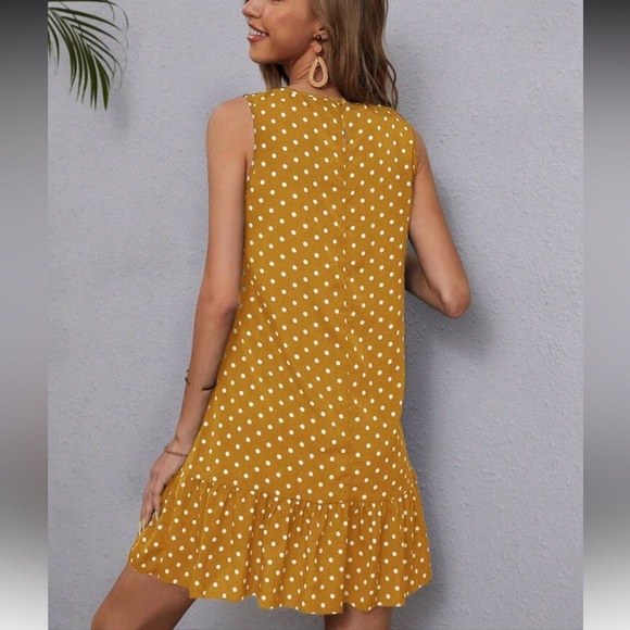 Boho polka dots ruffle hem dress - Picture 2 of 16